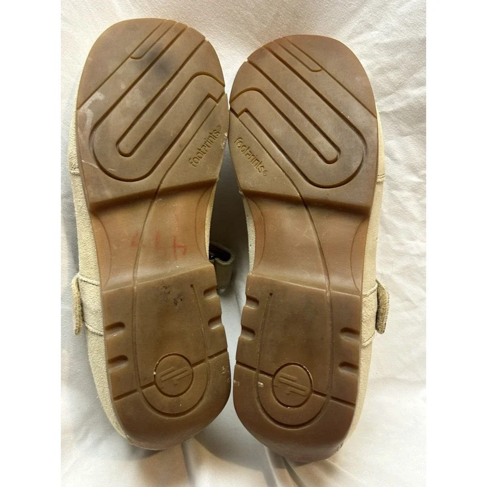 Birkenstock Footprints Pittsburg Mary Janes Taupe Suede Leather Shoes 42 US 11
